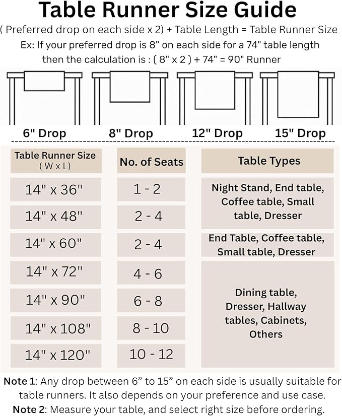 Solino Home Cotton Linen Pink Table Runner 120 Inches Long - Hemstitch 14 x 120 Inch Table Runner for Fall, Autumn, Thanksgiving, Christmas