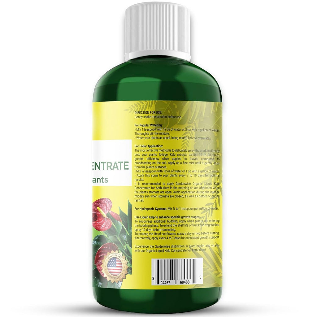 Organic Premium Seaweed Anthurium Fertilizer - Liquid Kelp Plant Food - Nutrient-Rich Soil Enhancer (8 OZ)
