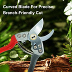Pro Bypass Pruning Shears, Heavy Duty Garden Scissors Ultra Sharp Steel Blades for Branch Trimming, Plant Scissors Secateurs with Ergonomic Handle, Easy to Use