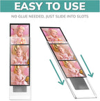 pbf PHOTO BOOTH FRAMES 2x6 Magnetic Picture Frames for Refrigerator | 2 x 6 Clear Magnetic Acrylic Frames for Photo Strips | Magnetic Photo Holders for Fridge, Locker, Sign Holder (100-Pack)