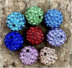 100pcs Adabele Grade A Suncatcher Crystal Rhinestone Pave Loose Beads 10mm Citrine Yellow Polymer Clay Disco Ball Spacers Compatible with Shamballa All Craft Jewelry Making DB10-29