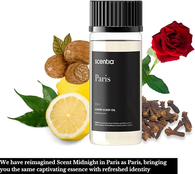 Hotel Diffuser Oil Inspired by The Hotel Costes Paris Scent - 50 mL 1.69 fl oz - Fragrance Oil Blend Rose,Clove &Sandalwood for Aromatherapy Diffuser & Humidifiers -Paris