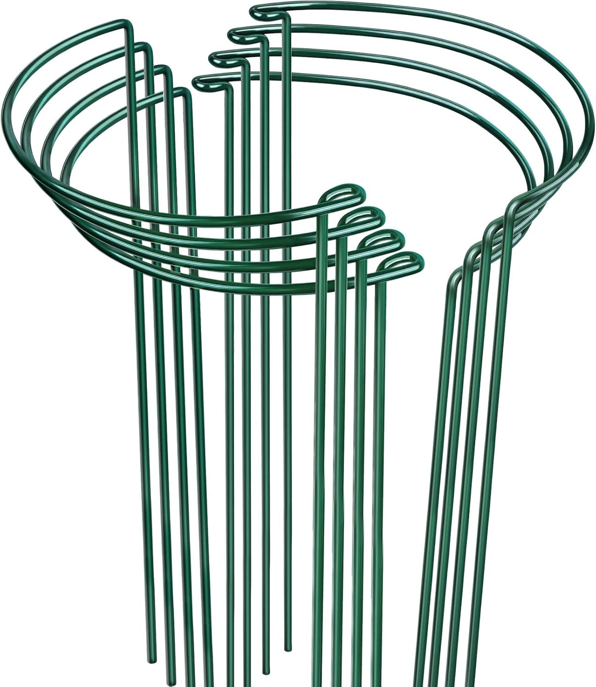 LEOBRO Plant Support, 8 PCS Peony Cages and Supports, Plant Stakes, Plant Supports for Indoor Plants, Outdoor Plants, Monstera Hydrangea Support Cage, 10" W x 24" H