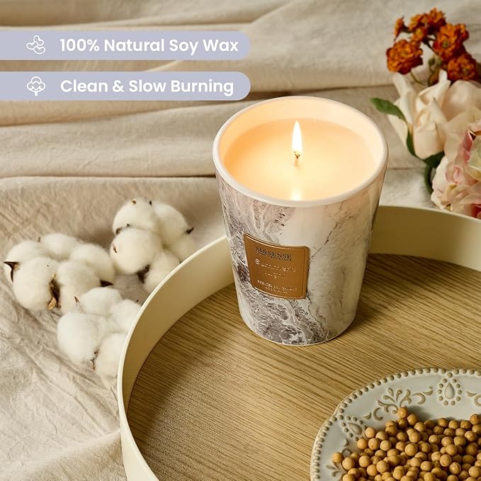 M&SENSE Summer Night Scented Candles for Home, Lead-Free Wick Highly Scented Jar Candles, 14.1 Oz 80 Hours Lasting Burning Candles Gifts for Women, Relaxing Aromatherapy Candle for Stress Relief
