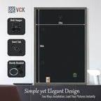 VCK 24x36 Poster Frame Set of 4 - Grey, Gallery-Quality Wood Picture Frames, 1.1-Inch Wide Border, Polished Plexiglass, Vertical or Horizontal Wall Display for Photo/Art/Prints, Grey