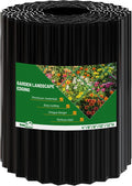 SnugNiture Corrugated Metal Garden Edging,8" x 20' Sturdy Lawn Edging Border,Landscape Edging Border for Lawn, Flower Bed,Garden and Yard(Black)