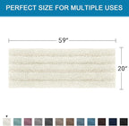 H.VERSAILTEX Bath Mats for Bathroom Non Slip Luxury Chenille Striped Bath Rug Absorbent Non Skid Fluffy Soft Shaggy Rugs Washable Dry Fast Plush Carpet Mats for Bath Room, Tub