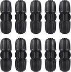 10 Pack 1/2 Inch Drip Irrigation Coupling Connectors (1/2" ID x 0.65" OD) - 1/2'' Drip Line Anti-Drop Barbed Locked Straight Connectors for 1/2 Inch Drip Tubing Garden Irrigation System