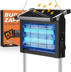 Solar Bug Zapper Outdoor, Jinyeda 4500V Rechargeable Mosquito Zapper 4000mAh Battery, Detachable Solar Panel, Waterproof Mosquito Killer, Cordless Fly Insect Zapper for Indoor Patio Garden Camping