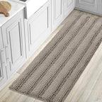 H.VERSAILTEX Bathroom Rugs Bath Mat Runner Rug Non Slip Kitchen Rug Extra Long Bath Rug Runners Oversized 59" x 20" Absorbent Washable Dry Fast Plush Area Rug for Bathroom/Bedroom - Taupe