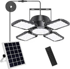 Aqonsie Solar Shed Light Outdoor Indoor, 176LED Solar Powered Motion Sensor Pendant Light Daytime Available, Solar Indoor Lights with 5 Lighting Modes & Remote for Shed Gazebo Barn Garage Home