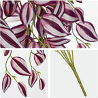 DILATATA Fake Hanging Plants Artificial Hanging Plants 22" Faux Wandering Jew Hanging Leaves Plant for Wall Shelf Home Indoor Outdoor Decor - 5 Pack