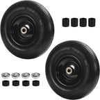 (2-Pack) 4.00-6 Wheelbarrow Tires, 13 Inch Pneumatic Tire and Wheel with 5/8" or 3/4" Bearings, 1.75"-5.75" Center Hub 4.00-6 Pneumatic Tire for Wheelbarrows, Trolleys, Garden Carts