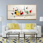 hyidecorart Wall Art For Living Room Large Wood Framed Decorations For Bedroom Room Modern Office Wall Decor Color line Abstract Wall Painting Mural Canvas Prints Pictures Artwork Home Decor