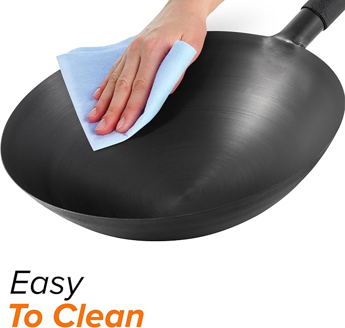 Nuwave Mosaic Induction Wok, Precise Temp Controls from 100°F to 575°F in 5°F, Wok Hei, Infuse Complex Charred Aroma & Flavor, 3 Watts 600,900 & 1500, Authentic 14-inch Carbon Steel Wok Included,Black