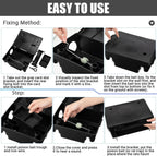 Qualirey 4 Pack Rat Bait Stations Large Rodent with Key Reusable Mouse Stations Mice Blocks Heavy Duty Boxes for Outdoor Rodents Mice Blocks, Bait Not Included, Black (8.66 x 7.5 x 3.9 Inches)