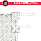 True Blue 24x30x1 MERV 11 Allergen Air Filter (4-Pack) | Electrostatic Pleated HVAC Furnace Air Filter | Replacement Filter for Home Use | Made in USA