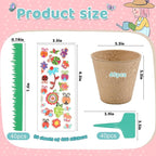 NNG 40 Set Garden Paper Pot Craft Kit,40Pcs Round Paper Mache Pots Peat Plant Pots with 400pcs Adhesive Foam Stickers & 40Pcs Pots Labels,Flower Plant Spring Craft for DIY Flower Planting