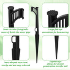 50 Pcs 12.8" Irrigation Drip Support Stakes 1/4 Inch Drip Irrigation Stakes for 1/4 Inch Drip Irrigation Tubing Hose Holder Drip Irrigation Support Stakes for Gardens Irrigation Supplies