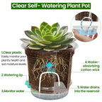 Bluepro Self Watering Pots for Indoor Plants, 4/5/6.5 Inch, 18-Pack