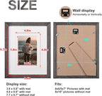 KINLINK 8x10 Picture Frame Ash Black, Solid Wood Frames with Acrylic Plexiglass for Pictures 4x6/5x7 with Mat or 8x10 without Mat, Tabletop and Wall Display Photo Frame, Set of 4