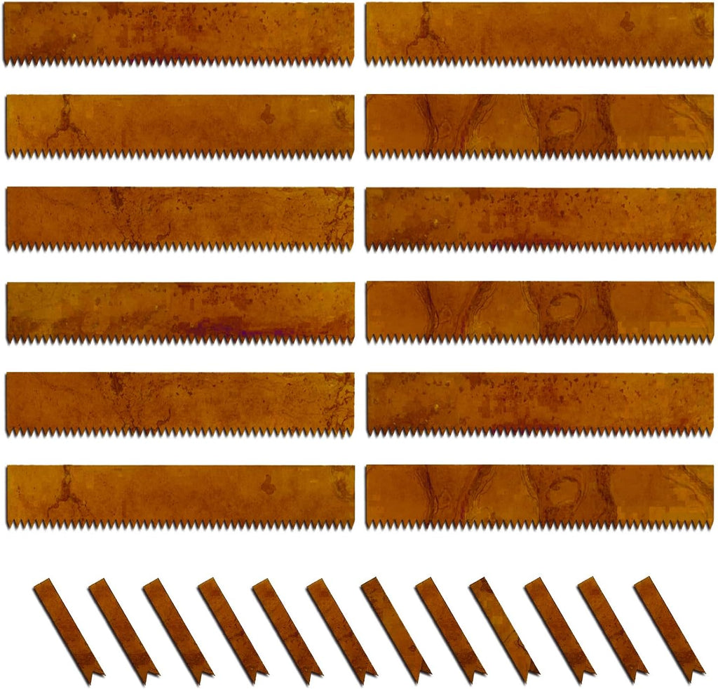 Cor-Ten Steel Landscape Edging with Rust Patina Finish, Pre-Rusted Cor-Ten Steel Landscape Edging, 42 inch Strips, 6 inch Depth (12 Pack)