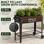 LEETOLLA Elevate 32" Raised Garden Bed with Wheels