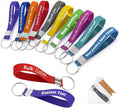 5/10/50/100 Bulk Custom Keychains Silicone Personalized Keychains Customized Text/Logo Keyrings for Events, Awareness, Motivation Customizable