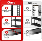 TigerParty 2050LBS Heavy Duty Garage Shelving, 5-Tier Adjustable Storage Shelves, Metal Shelving Unit and Storage Rack for Pantry, Basement, Warehouse, 72" H x 36" W x 16" D, Melamine Faced Board