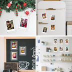 Magnetic Refrigerator Mini Picture Frames, 2.36x3.54 Acrylic Magnetic Clear Photo Frames, 2x3 Mini Film Picture Compatible with Instax/Polaroid Camera for Fridge/Locker/Wall, 6 Pack