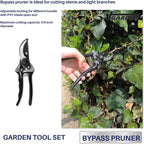 3 Piece Combo Garden Tool Set with Lopper, Hedge Shears and Pruner Shears, Tree & Shrub Care Kit