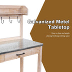 HOLTICO Potting Bench with Storage Drawer, Natural