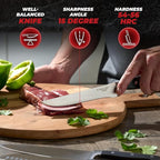 Boning Knife 6 Inch – Ultra Sharp High Carbon Stainless Steel Kitchen Knife with Comfortable Grip, Ergonomic Handle, Gifts for Women and Men, Premium Cooking Knife with Gift Box