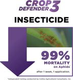 Grower's Ally Crop Defender 3 Concentrate 1 qt | Natural, Safe & Organic Insecticide & Fungicide Control for Plants - Powdery Mildew, Spider Mites & Russet Mite Killer – Makes 100 Gallons