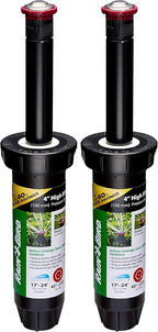 Rain Bird 22SAPROPR Pressure Regulating (PRS) High-Efficiency Pro Rotary Sprinkler, Hand Adjustable 45°- 270° Pattern, 17' - 24' Spray Distance, 4" Pop-up Height (Pack of 2)