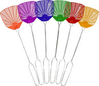 Supreme Bug & Fly Swatter 6-Pack – Braided Metal Handle 6 Pack Fly Swatters, Multi Pack Colors, – for Indoor/Outdoor – Flyswatter (21 inch- Set of 6)