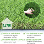 Petgrow Luxurious Artificial Grass Realistic Turf 6 X 71 Feet,1.57 Inch Pile Height Ultrathick Indoor/Outdoor Dog Fake Faux Grass,Synthetic Grass Rug Garden Landscape Patio,Drainage Holes
