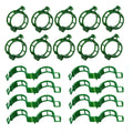 7Queen 100pcs Plant Support Clips - Green Tomato Clips for String Trellis, Grape Vine Clips for Garden Netting Climbing Plants, Secured Plastic Plant Clip for Fixing Stem and Vine