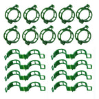 7Queen 100pcs Plant Support Clips - Green Tomato Clips for String Trellis, Grape Vine Clips for Garden Netting Climbing Plants, Secured Plastic Plant Clip for Fixing Stem and Vine