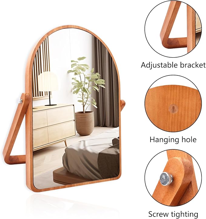 ZOROSY Table Desk Vanity Mirrors for Girl- Portable Folding Makeup Mirrors, Wall-Mounted Mirrors for Living Room, Bathroom,Bedroom (16.5" L x 12" W)