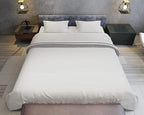 1000 TC Embroidered Duvet Cover King Size Set 100% Egyptian Cotton - Luxurious 1 Comforter Cover 2 Pillow Shams - 3 PC Quilt Cover Hotel Quality Long Staple Bedding (Silver & Black)