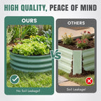 INNO STAGE Galvanized Raised Garden Bed, 6x3x1FT Oval Metal Raised Garden Beds for Vegetables, Rust-Resistant & Easy Assembly, Outdoor Planter Box for Gardening, Flowers, Herbs (Green)
