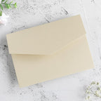 20 PCS Champagne Tri-fold Laser Cut Wedding Invitation Pockets for 5x7 Wedding Cards Bridal Shower Engagement Quinceanera Invitation
