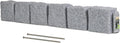 Beuta Landscape Edging | Garden Edging Border | Faux Stone Blocks for Lawn Edging, Flower Beds & Yard Edging – 1 Pack | Each Section Has 6 Blocks 48" L x 4" W x 6.5" H | 2 Spikes | Greystone