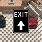 12x16" Exit Sign with Up Arrow - High-Intensity Aluminum Parking Lot Sign, Weatherproof & Fade-Resistant, Ideal for Outdoor & Indoor Use - Curbside Sign