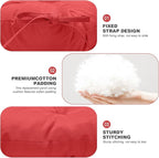 Porch Swing Cushions,Outdoor Cushions 3 Seater Replacement with Backrest, Waterproof Thickened Bench Cushion with Ties for Porch, Patio,Outdoor, Backyard and Garden (Red 60 * 40 in)