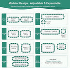 4 in 1 Galvanized Raised Garden Bed - 6x2x1ft (2Packs) Modular Planter Box Outdoor | Metal Raised Bed Kit with Bracing Rods for Gardening Vegetables Flowers Fruits Herbs (Dark Grey)