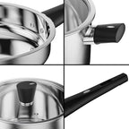 Stainless Steel Cookware Set, 14-Piece Pots and Pans Set, Kitchen Cookware Set with Stay-Cool Handle, Non-Toxic, Dishwasher Safe & Compatible with All Stovetops (Gas, Electric & Induction)