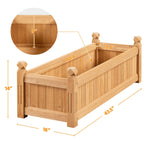 Yaheetech 43.5" Wooden Raised Garden Bed Rectangular Planter Box, 1pcs