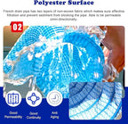 5cm/2in Diameter French Drain Pipe Perforated Drainage Pipes, Soft Infiltration Tubular Underground Drainage Systems for Outside Driveway/Sidewalk, Steel Wire Reinforced Permeable Tube(350cm)